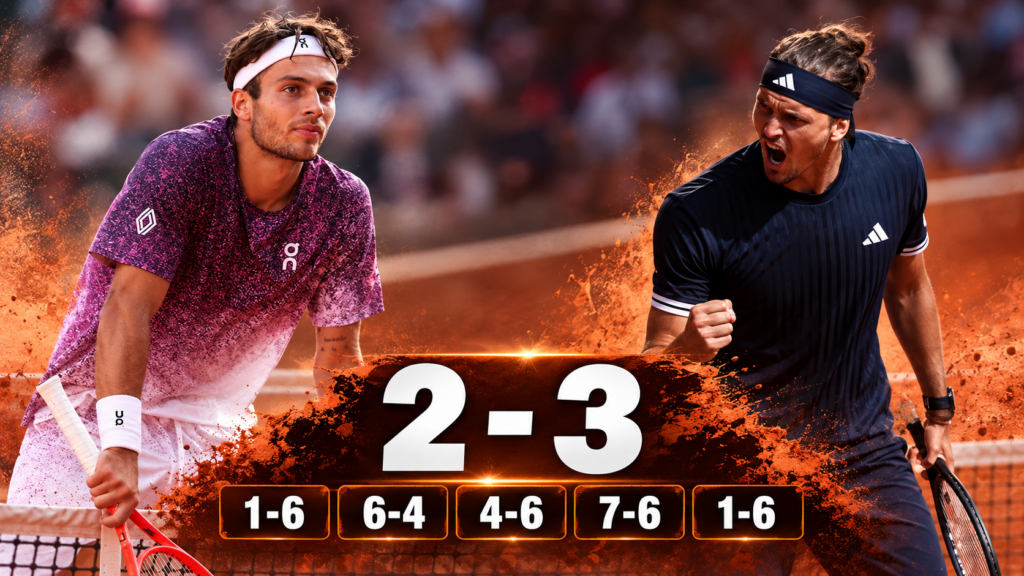 roland garros Cobolli-Zverev, finale del Roland Garros 2026