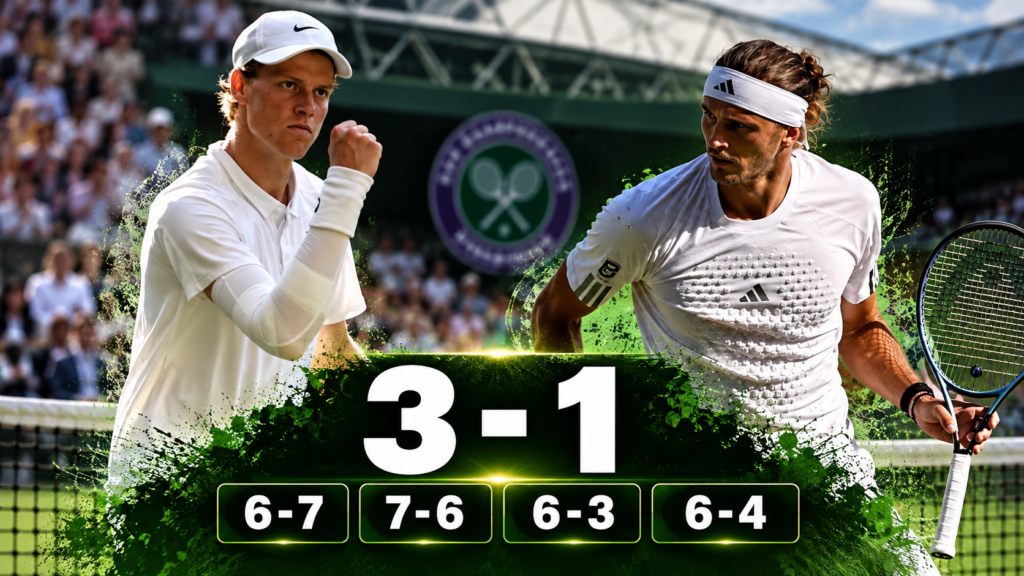 wimbledon Sinner-Zverev, finale di Wimbledon 2026